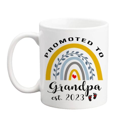 “Grandpa’s 2023 Surprise” – A thoughtful way to announce the new arrival to grandpa with a stylish mug.