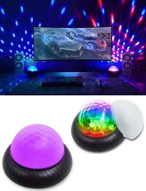 2-Pack Gaming Lights with Music Sync, Perfect Gamer Gift, RGB LEDs for Gaming Setup & Room Décor.