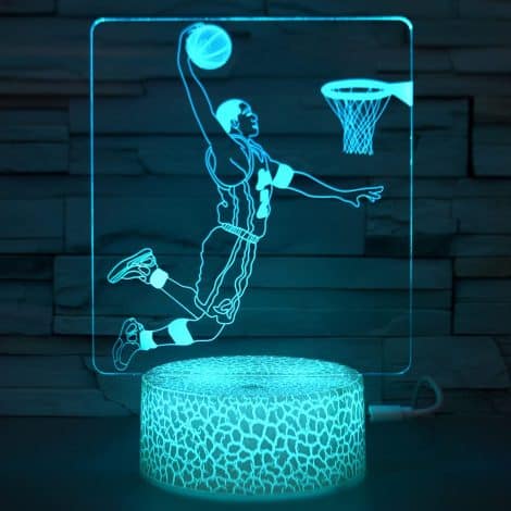 Mazumi8 NBA Basketball-themed Night Light – Perfect Gift for Boys, Girls, Teens, and Adults!