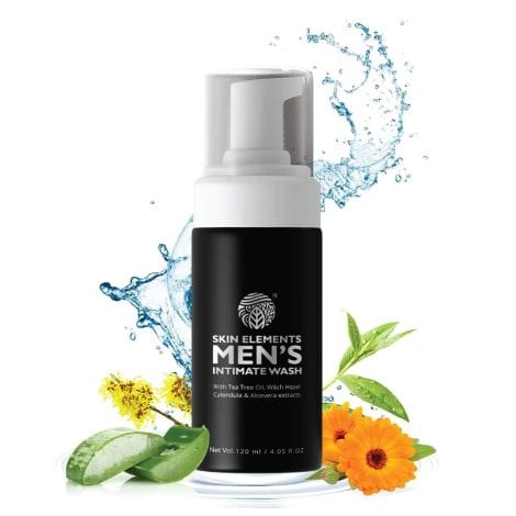 Men’s Blue Foaming Wash for Intimate Areas – Infused with Tea Tree Oil for Freshness & Comfort.