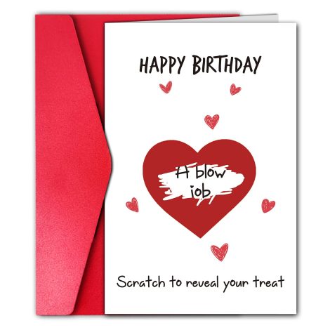 Funny Scratch Birthday Card for Men, Surprise your Husband, Boyfriend, or Fiance, 20.5 x 13.5 cm, GYYAMANI-138ZZAA.