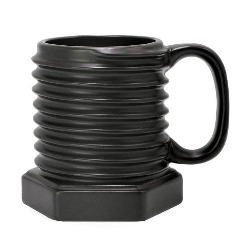 EPFamily 3D Ceramic Cool Mug – Sleek Black Coffee Mug for Home/Office – Perfect Gifts for Men, Dad, Grandpa.