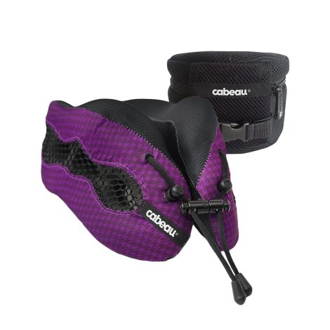 Cabeau Purple Cooling Travel Pillow: The Comfy Memory Foam Evolution for Your Head and Neck.