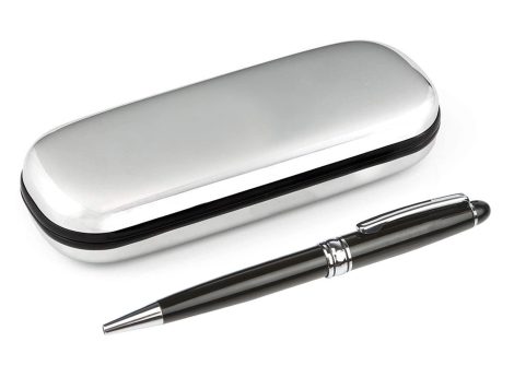 Paul Clover Premium Ballpoint Pen with Elegant Chrome Case – Exceptional Gift Set for Him or Her.