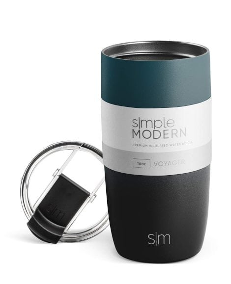 Sleek Moonlight Coffee Tumbler: Insulated stainless steel mug with flip lid for on-the-go cold brew. Ideal gift for everyone!