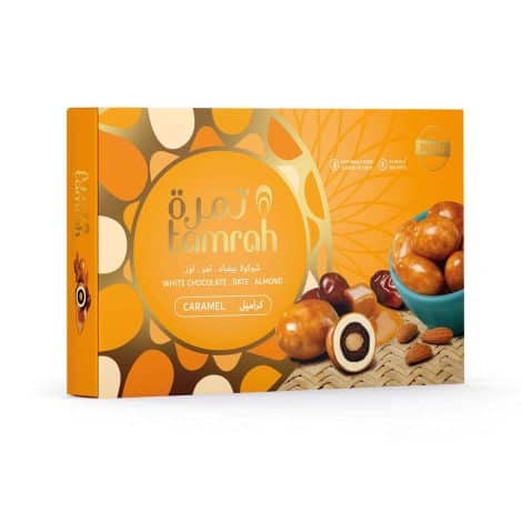 Delightful Tamrah Caramel Chocolate Gift Box – 310 grams, perfect for American chocolate lovers.