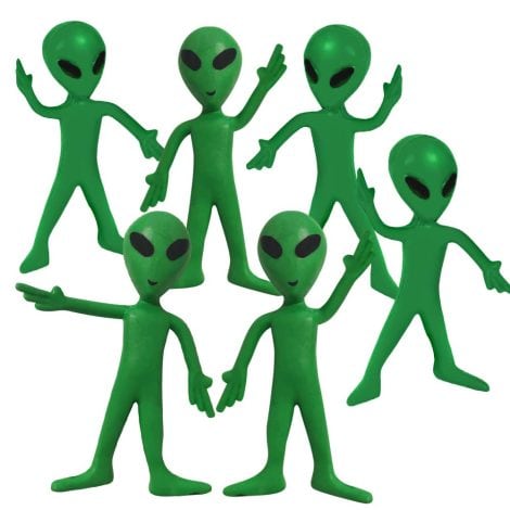 ArtCreativity Bendable Alien Figures – 12 flexible alien men. Perfect for birthdays, stress relief, goody bags, and piñatas.