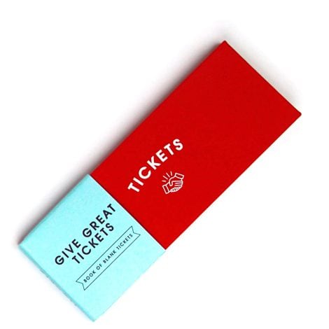 Suck UK Blank Ticket Book: Perfect gift for him, her, or your boyfriend. Date night shopping made easy.