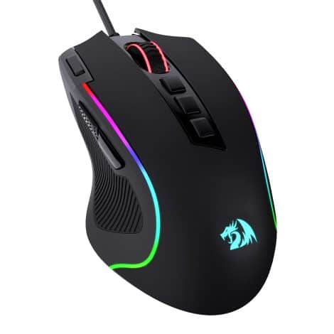 Redragon M612-Rgb Predator Wired Gaming Mouse in sleek black, perfect for serious American gamers.