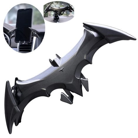 Unique Car Phone Mount: Livin Alloy Gravity Lock Holder, Ideal Gift for Men, Bat Decor Theme, Hands-Free, Versatile