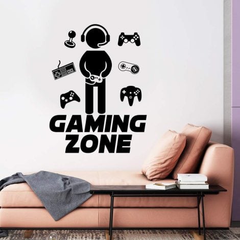 “Game-on Wall Décor: Cool gamer-themed removable vinyl stickers for American homes, gaming zones, and playrooms.”