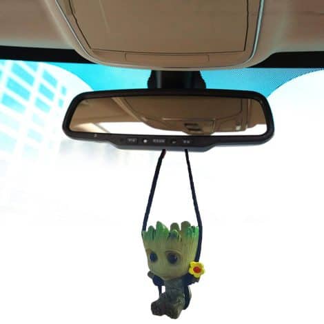 SCKUBMF Car Suspension Hanging Charm – Swing Smiling Tree Man – Mirror Decor – Lanyard: 70cm