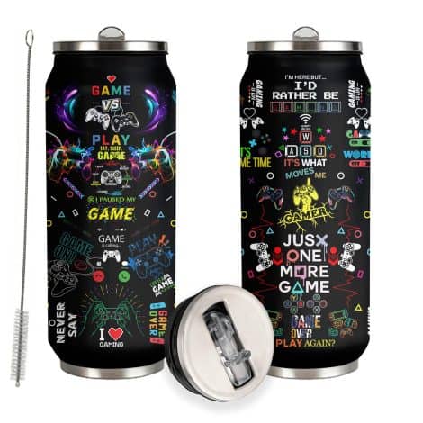 Gamer Stainless Steel Tumbler – Perfect for video game lovers and a great gift option. (13 words)