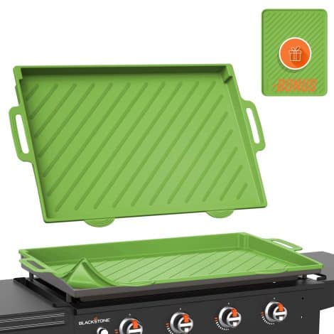 Green Full Cover for 36″ Blackstone Grill Griddle – Heavy Duty, Food-Safe Silicone Mat – Outdoor Grill Protection