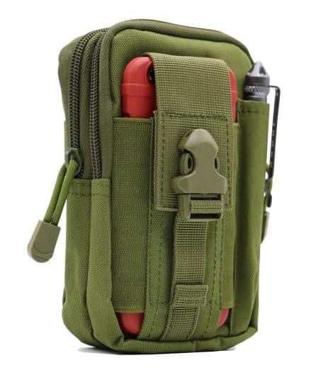 LefRight Military-Style Waist Bag with Phone Holder for iPhone, Samsung, and Motorola.