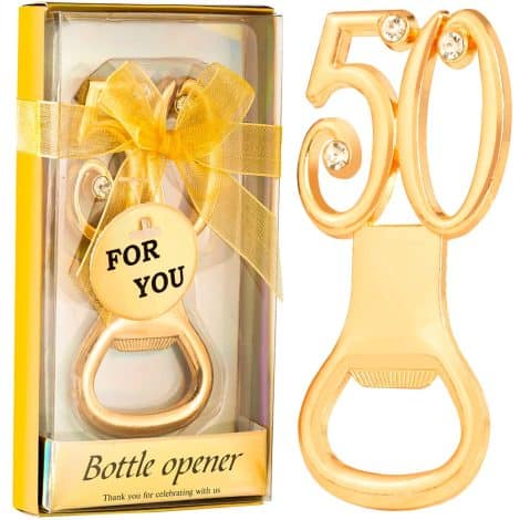 50th Birthday Bottle Opener Set – Perfect Party Favors, Gifts, and Souvenirs for 50th Celebrations! (24 openers included)