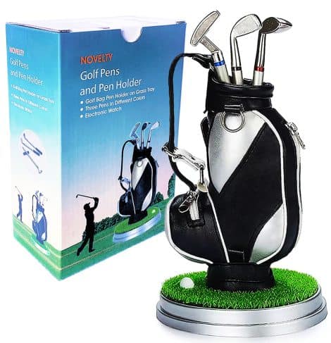 “Golfers’ Cool Office Set: Santa Casa Golf Pen Holder – A Unique Gift for All!”