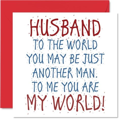 Lovely Valentine’s Cards for your husband – You are my everything – Happy Birthday card, gift for men.