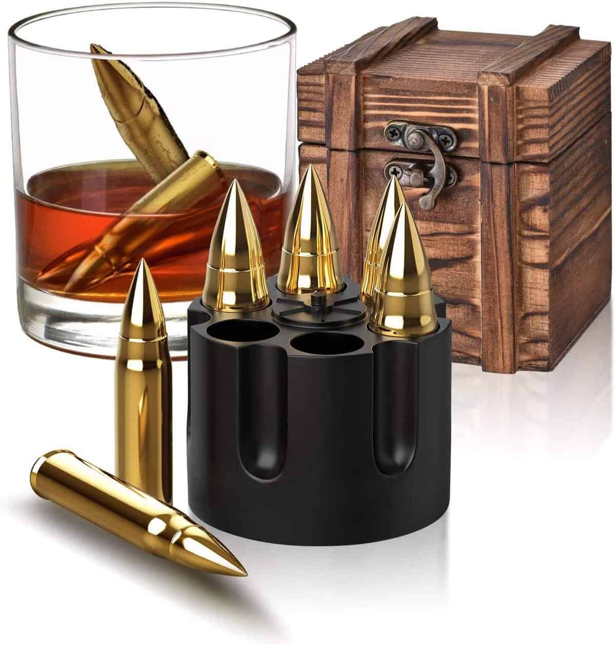 Gifts for Men Him Boyfriend Dad - Whiskey Stones, Unique Valentines Anniversary Birthday Presents for Husband Father Grandpa Uncle Men Who Has Everything, Cool Gadgets Retirement Bourbon Lover Gift