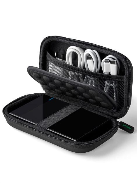 UGREEN Portable Storage Case for 2.5″ Hard Drives, Power Bank, USB Cable, Earphone, and more.