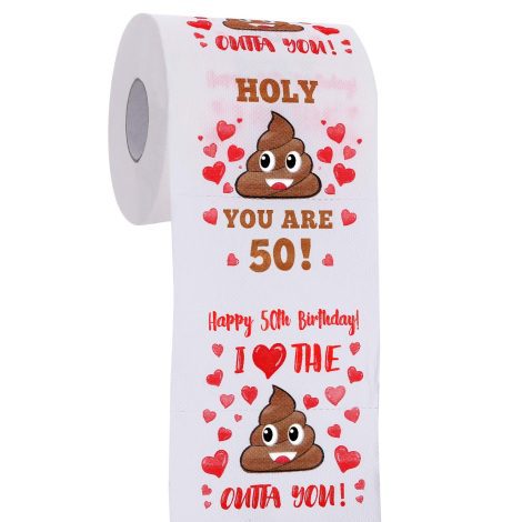 Fun and unique 50th birthday gifts for both guys and gals, including hilarious prank toilet paper decorations. Perfect for celebrating with loved ones!