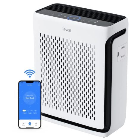 LEVOIT Air Purifiers with WiFi, HEPA Filter & Light Sensors, Ideal for Large Rooms and Allergens.