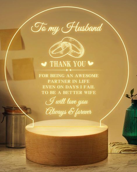 Romantic Husband Gift: Personalized Welsky Night Light, Perfect for Anniversaries, Birthdays, and Weddings!