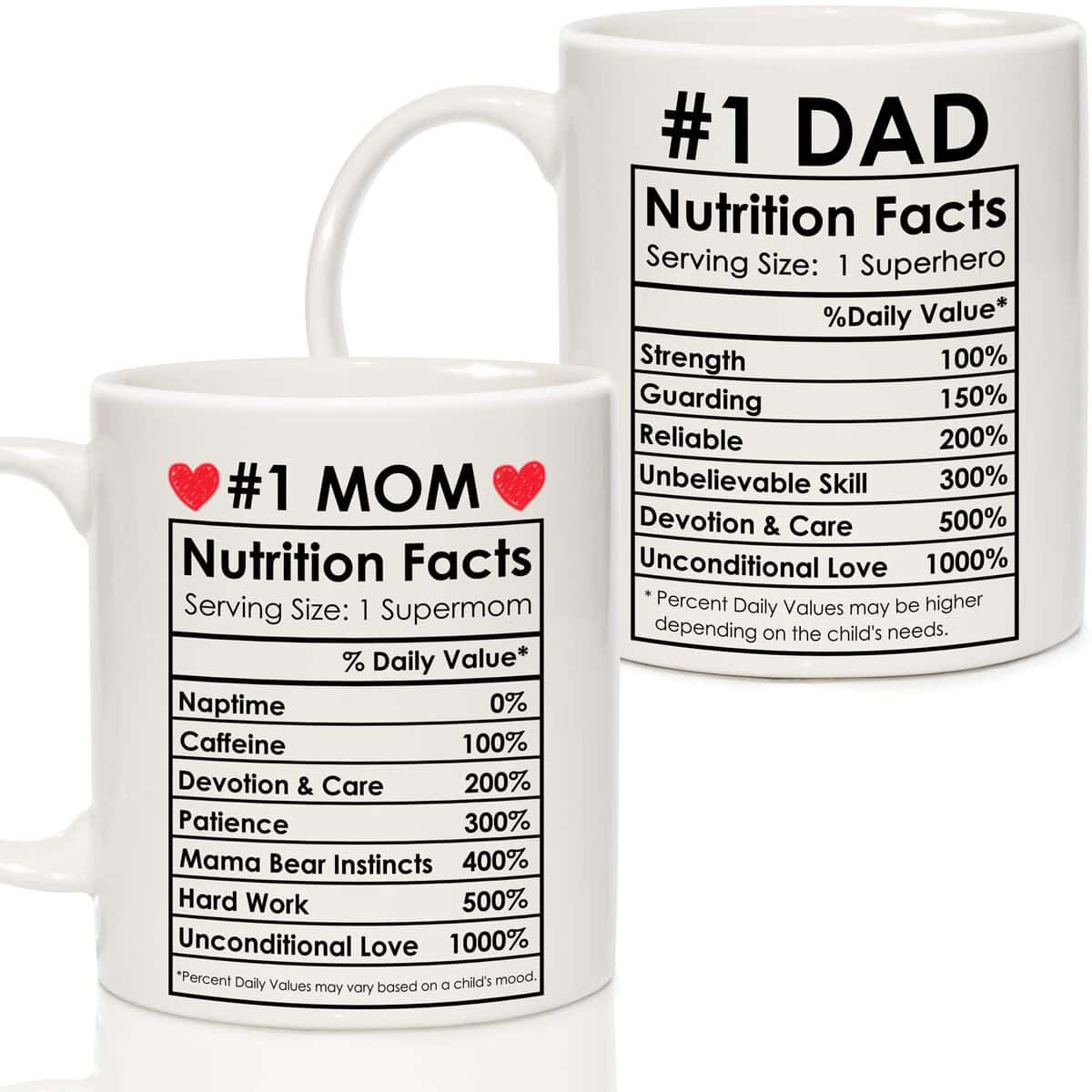 Best Mom Dad Gift Set, Mom and Dad Coffee Mugs, Christmas Gifts for Dad Mom Parents Birthday Gifts from daughter Son, Anniversary Present for Parents