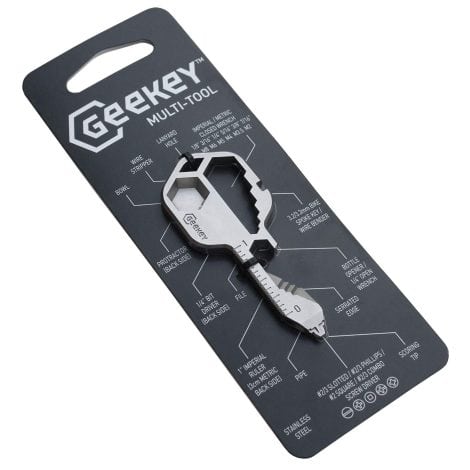 All-in-one key-shaped tool with 16+ functions for keychains. Perfect gift for Father’s Day or birthdays.