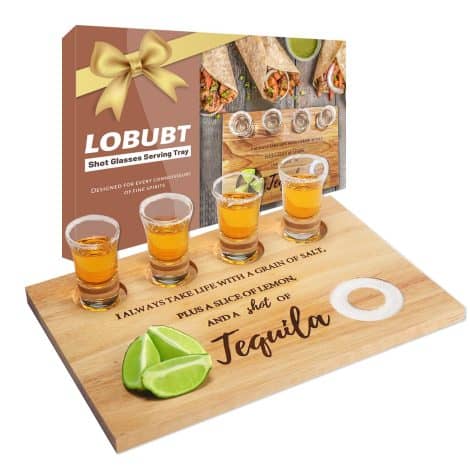 Fun Salt Rim Shot Glass Serving Tray – Perfect for Bars, Restaurants, Parties, and Gifting.