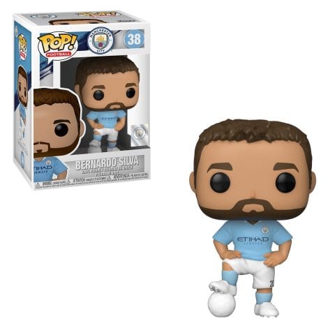 Funko’s Manchester City-Bernardo Silva Football POP Toy, a fun collectible in vibrant colors!