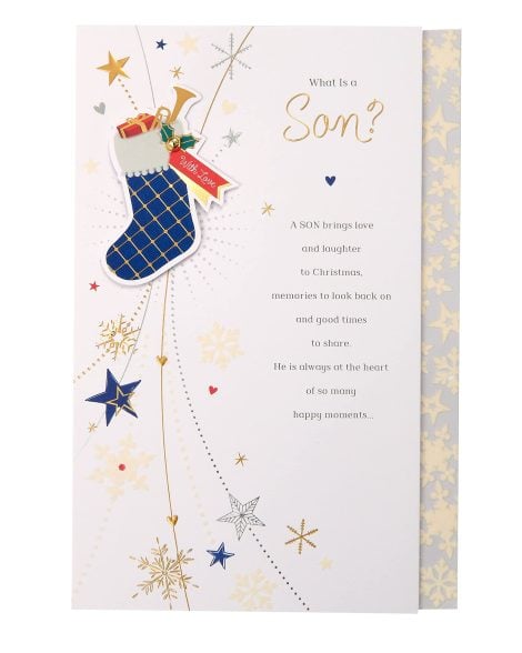 UK Greetings Christmas Card for Son – A special card with heartfelt words, perfect for your son’s Christmas.