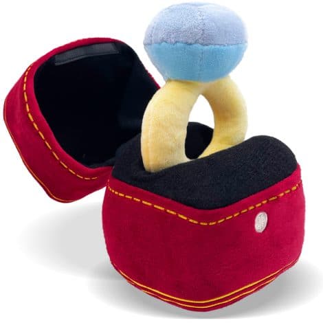 Mewcho Valentine’s Ring Box Plush Toy – Organize and present your love with this creative gift.