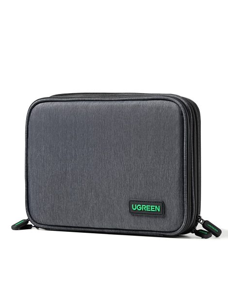 UGREEN Travel Gadget Bag, a double layer organizer perfect for USB cables, SD cards, power banks, and more.