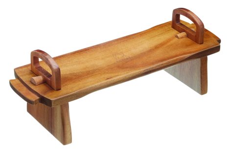 Medium-sized KitchenCraft Artesà Antipasti Platter made of Acacia Wood, measuring 37X12X13cm. Perfect for gifting.