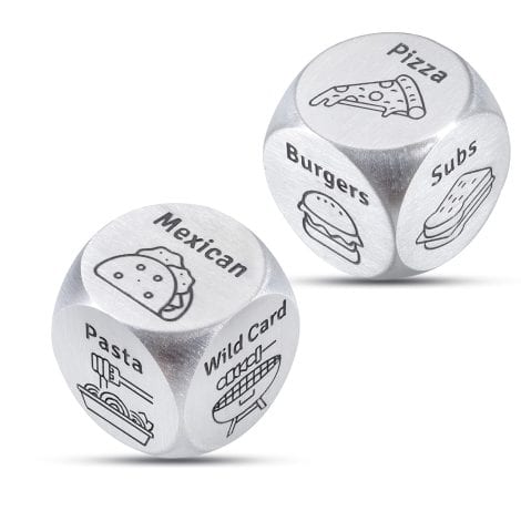 FOOD DICE: Fun game for couples to decide what tasty dishes to cook together! Perfect gift for Valentine’s or Christmas.