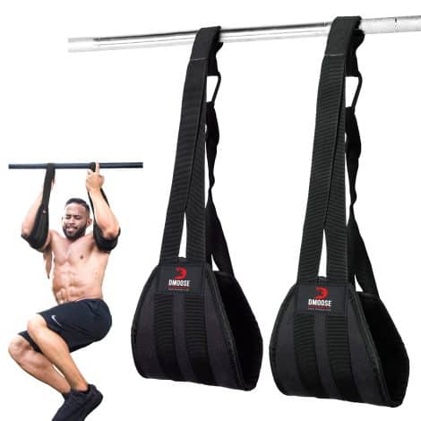 DMoose Fitness Hanging Ab Straps – Strengthen and tone your core with padded pull up straps for effective ab workouts. Suitable for men and women.