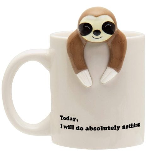 Funny Sloth Coffee Mug – Adorable Sloth Presents for Him and Her – Hilarious Office and Gag Gifts