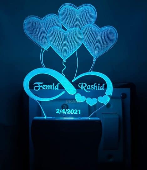 “Customized 3D LED Night Lamp – a Personalized Gift for Any Occasion, Including Valentine’s Day.”