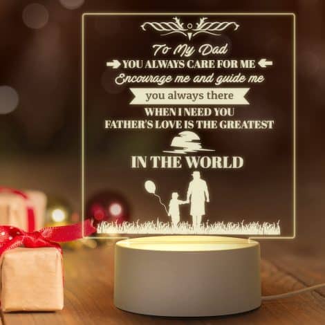 Xencca Dad’s Gifts – Acrylic Night Light for Father’s Day and Birthday – From Daughter/Son.