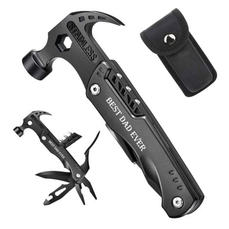 All-in-One Survival Tools Hammer Multitool: Top-notch Dad Gifts for Christmas, perfect stocking stuffers for cool dads!