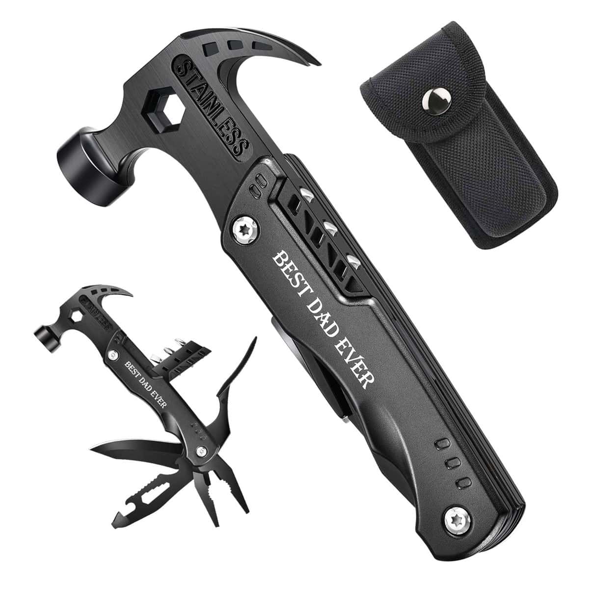 VEITORLD Dad Gifts for Christmas, Gifts for Dad Who Wants Nothing, Stocking Stuffers for Dad Men, Best Dad Ever Gifts from Daughter Son Kids, All in One Survival Tools Hammer Multitool, Cool Gadgets