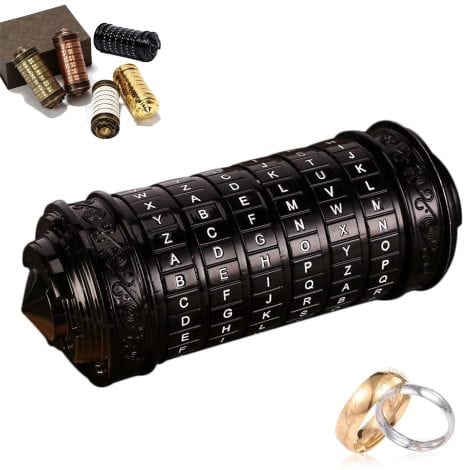 NEWUPZSI Bronze Cryptex Puzzle Lock – Unique Gift for Him, Her, Dad – Perfect for Christmas, Anniversaries & Birthdays!