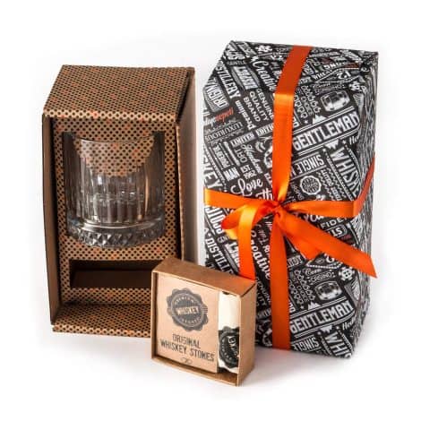 Gifts for Dad: Whiskey Glass Set with Stones – Perfect Birthday Gift – 12 Alcohol Accessories.