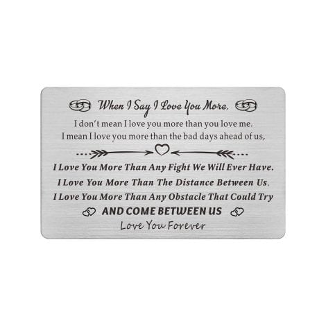 Resdink Love Note Wallet Card: Express Your Love, Romantic Gift for Men, Perfect Valentine’s or Anniversary Present for Husband.