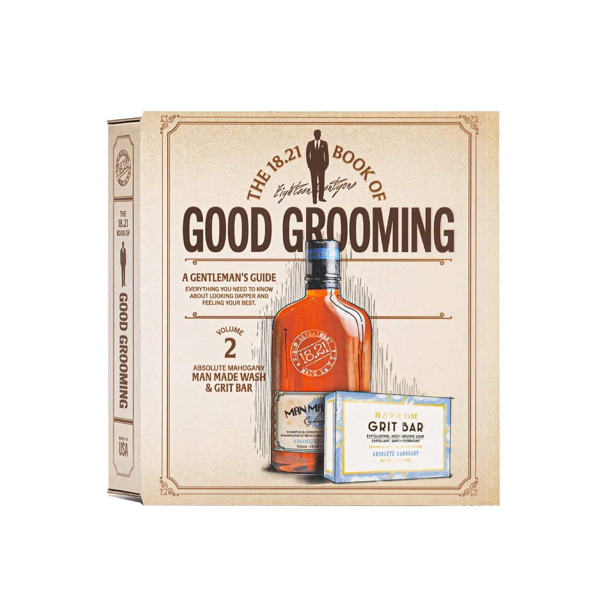 18.21 Man Made Men's Book of Good Grooming Gift Set Volume 2, 1 ct.