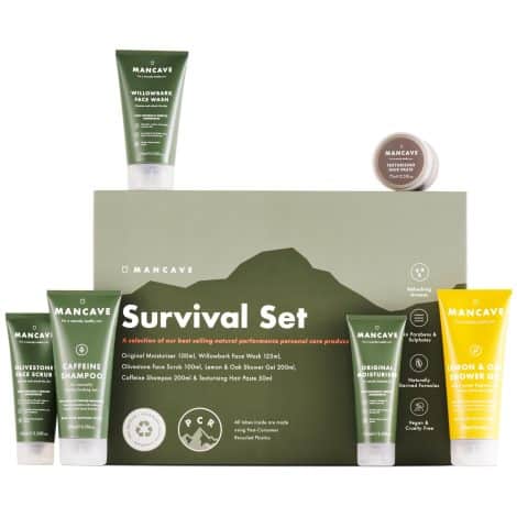 Manly Man Survival Kit: 6 Must-Have All-Natural Grooming Products for Men – Vegan Friendly