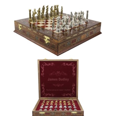 Customized Antochia Crafts 11″ Chess Set – Perfect Gift for your Son, Husband, Father, or any Occasion