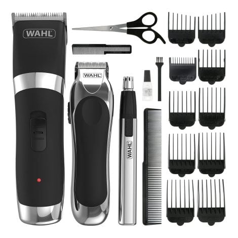 Wahl Clipper Kit: Ultimate Grooming Set for Men, Beard Trimmer, Ear & Nose Hair Remover, Home Haircut