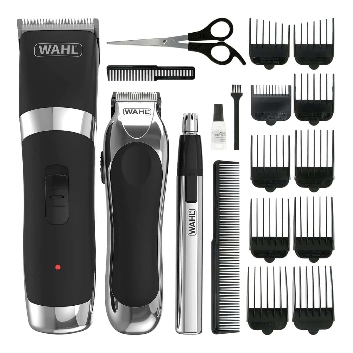 Wahl Clipper Kit, Cordless Grooming Set, Hair Clippers for Men, Men’s Beard T, Nose Ear and Brow Trimmer, Cordless, Corded, Total Body Groom, Home Haircutting